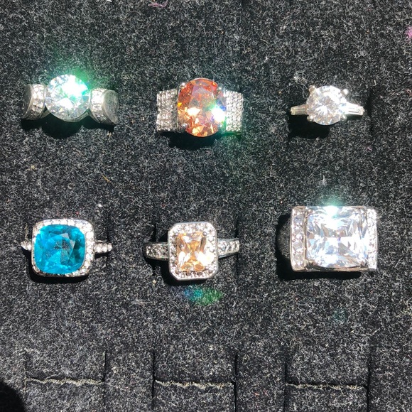 Jewelry - Six amazing cocktail rings sizes 7 to 8